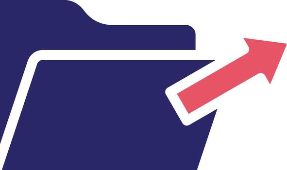 icono de vector de carpeta de envío