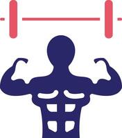 Weight Lifting Person Vector Icon