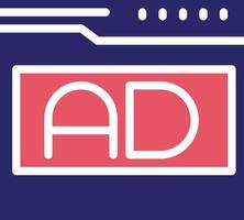 Website Ads Vector Icon