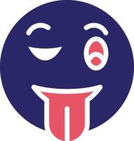 Winking Face with Tongue Vector Icon