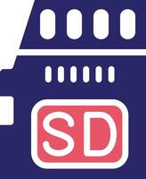 icono de vector de tarjeta sd