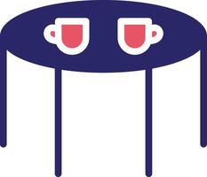 icono de vector de mesa de café