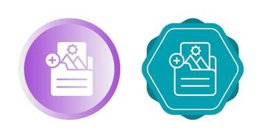 Document Insert Image Vector Icon