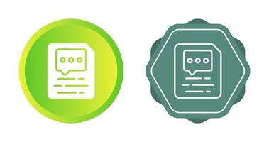 Document Insert Comment Vector Icon