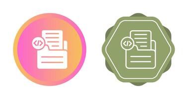 Document Insert Code Vector Icon