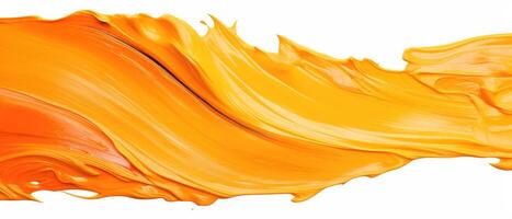 AI generated Orange oil or acrylic color paint brushstroke, infusing warmth and vibrancy into your artistic project, Ai Generated. photo