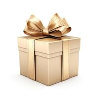AI generated Gift box with ribbon, elegant presentation for a present, Ai Generated. photo
