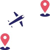 Flight Location Vector Icon