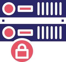 Server Locked Vector Icon