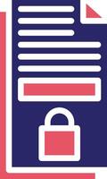Document Locked Vector Icon