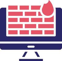 Computer Firewall Vector Icon