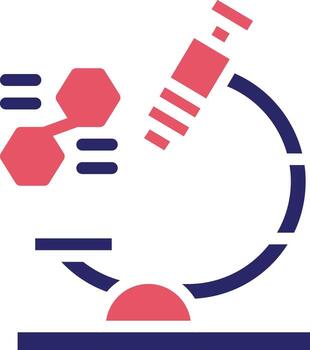 icono de vector de microscopio