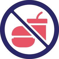 No Fast Food Vector Icon