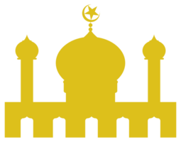 moskee silhouet, vlak stijl. kan gebruik voor kunst illustratie, decoratie, behang, achtergrond, appjes, website, logo gram, pictogram, groet kaart of voor grafisch ontwerp element. formaat PNG