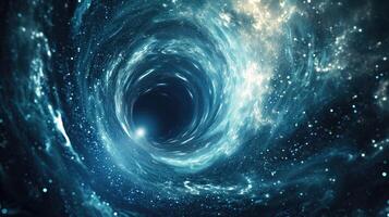 AI generated Delve into the enigmatic depths of an abstract space vortex resembling a black hole, Ai Generated. photo