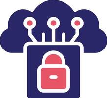 icono de vector de seguridad en la nube