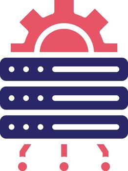 base de datos ajustes vector icono