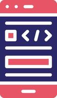 Smartphone Coding Vector Icon
