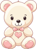 querúbico crema corazón osito de peluche png