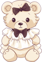 Teddy Bear in Ruffled Dress png