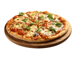 AI generated Delicious Italian pizza fastfood png photo