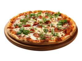 ai généré délicieux italien Pizza Fast food png photo