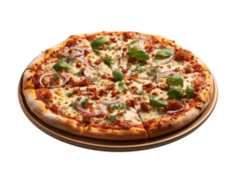 AI generated Delicious Italian pizza fastfood png photo
