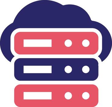 icono de vector de computación en la nube