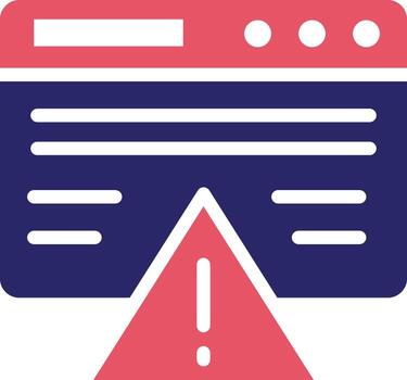 Website Warning Vector Icon