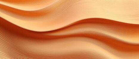 AI generated A unique wall texture with organic brown wooden round waving waves showcased in an abstract banner, Ai Generated. photo