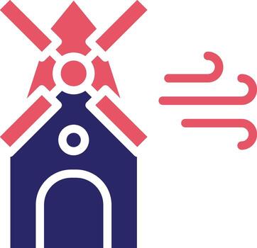icono de vector de molino de viento