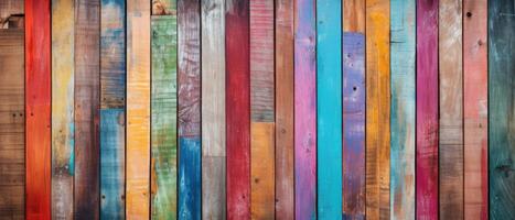 AI generated A vintage abstract painted wooden texture, ideal for rustic walls, tables, and flooring, Ai Generated photo