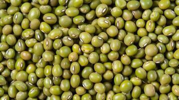 AI generated Panoramic background featuring nutritious mung bean seeds, perfect for food enthusiasts. Ai Generated. photo