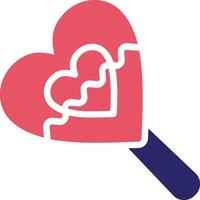 Heart Lollipop Vector Icon