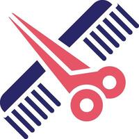 icono de vector de tienda de peluquero