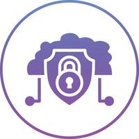 Cloud Security Vector Icon