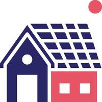 Solar House Vector Icon