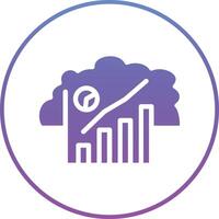 Cloud Stats Vector Icon