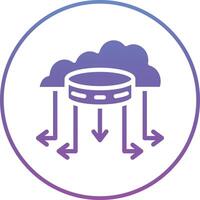 Cloud Distribution Vector Icon Vector Icon