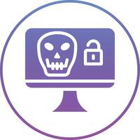 Computer Hacked Vector Icon Vector Icon