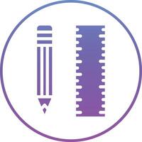 Pencil and Ruler Vector Icon