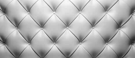 AI generated Abstract retro vintage sofa leather textile fabric texture background in bright white, Ai Generated. photo