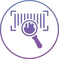 Barcode Search Vector Icon