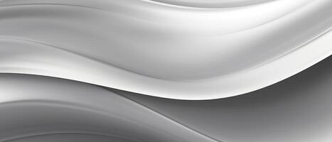 AI generated Elegance meets modernity with this abstract silver metallic metal waves texture, perfect for a striking background banner, Ai Generated. photo