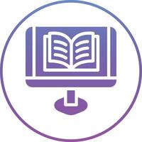 icono de vector de libro abierto