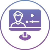 Video Lecture Vector Icon