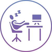 Lazy Work Vector Icon