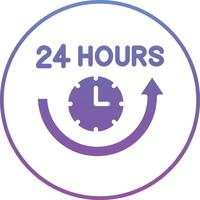 24 Hours Vector Icon