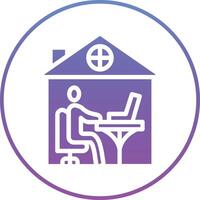 Working at Home Vector Icon