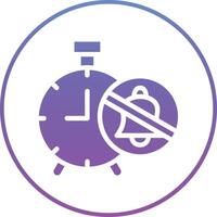 Mute Alarm Clock Vector Icon